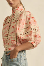 Load image into Gallery viewer, Zoe Kratzmann - Cabaret Top - Cherry Tulip Print
