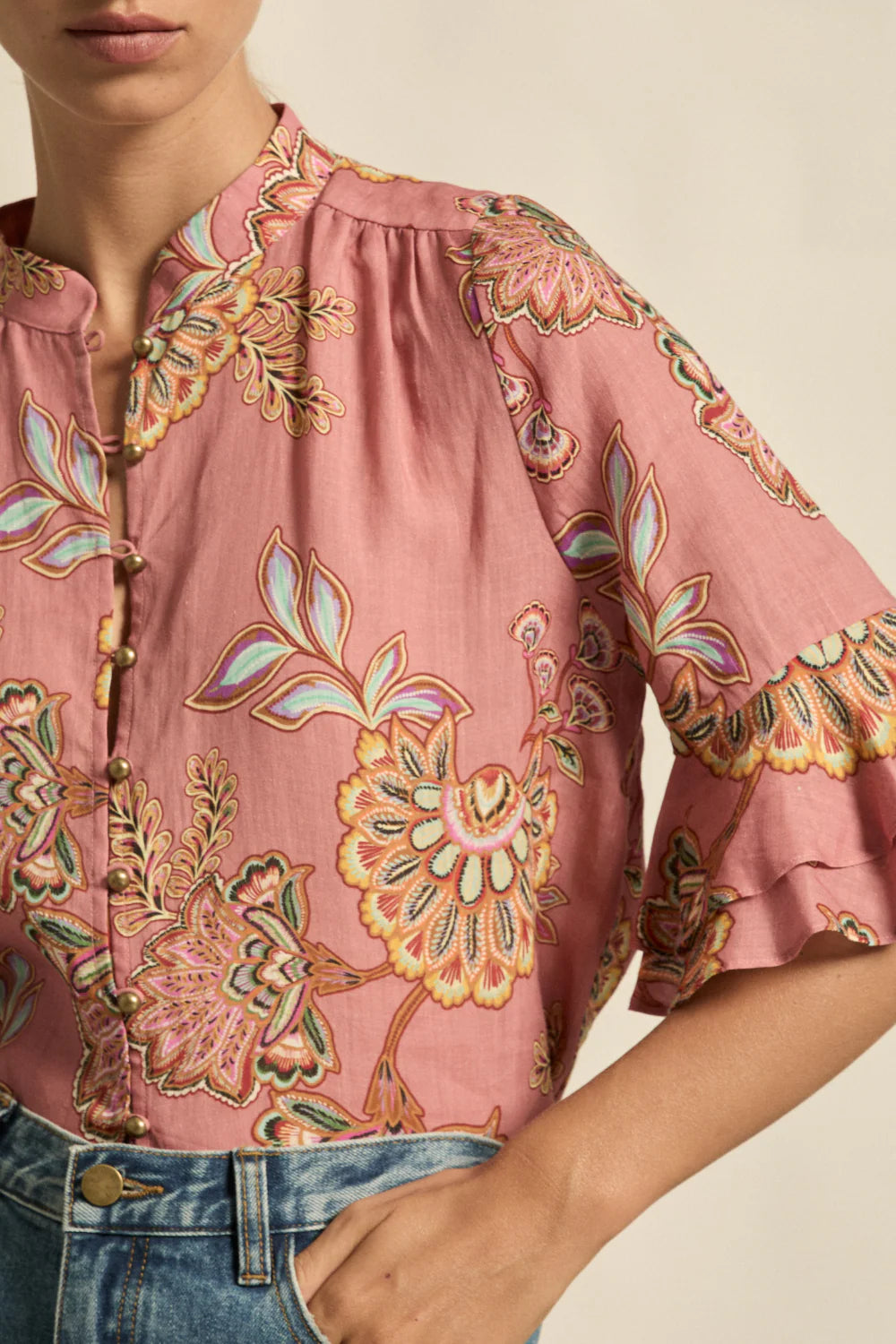 Zoe Kratzmann - Fluctuate Top - Kgari Bloom