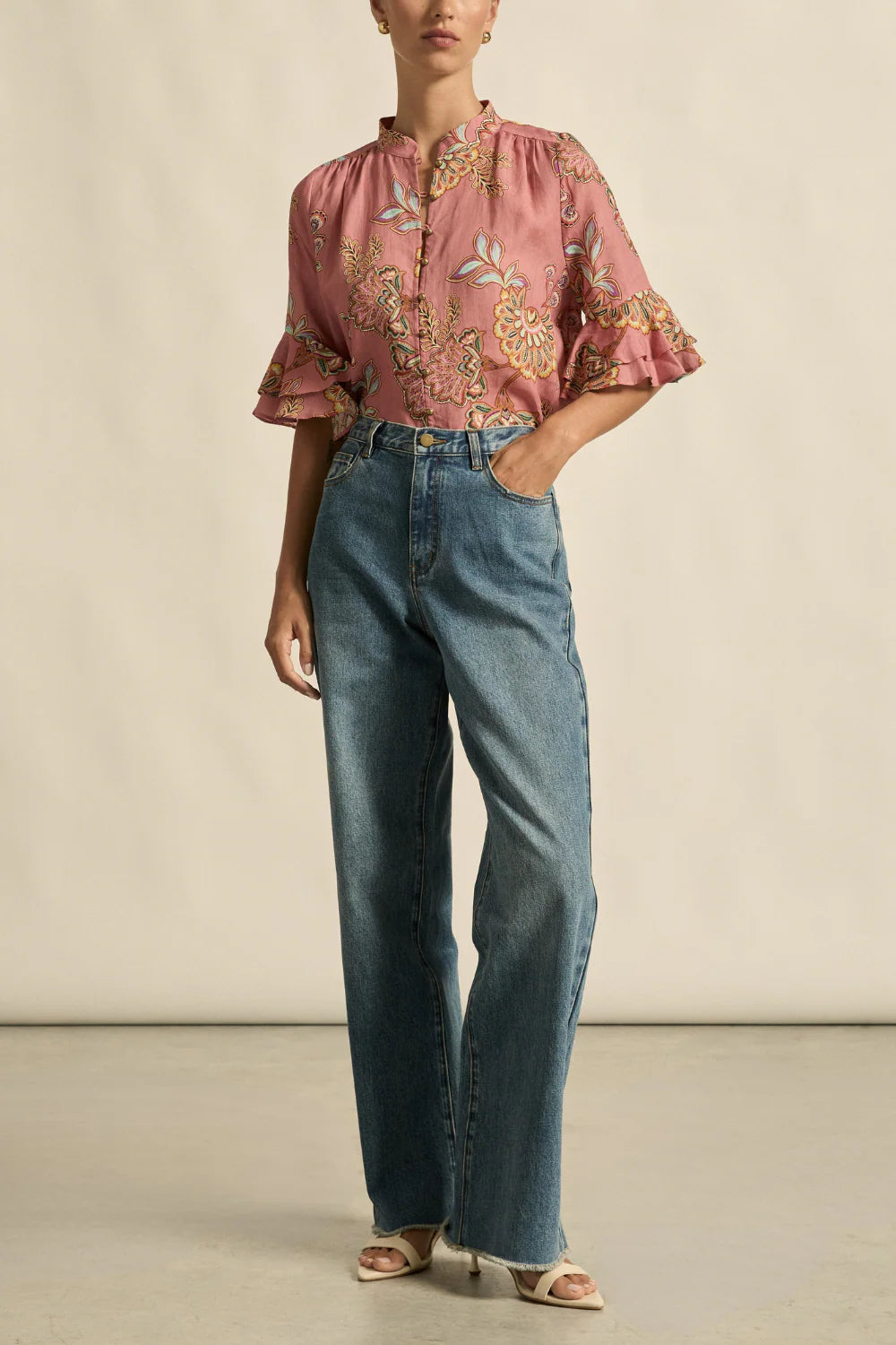 Zoe Kratzmann - Fluctuate Top - Kgari Bloom
