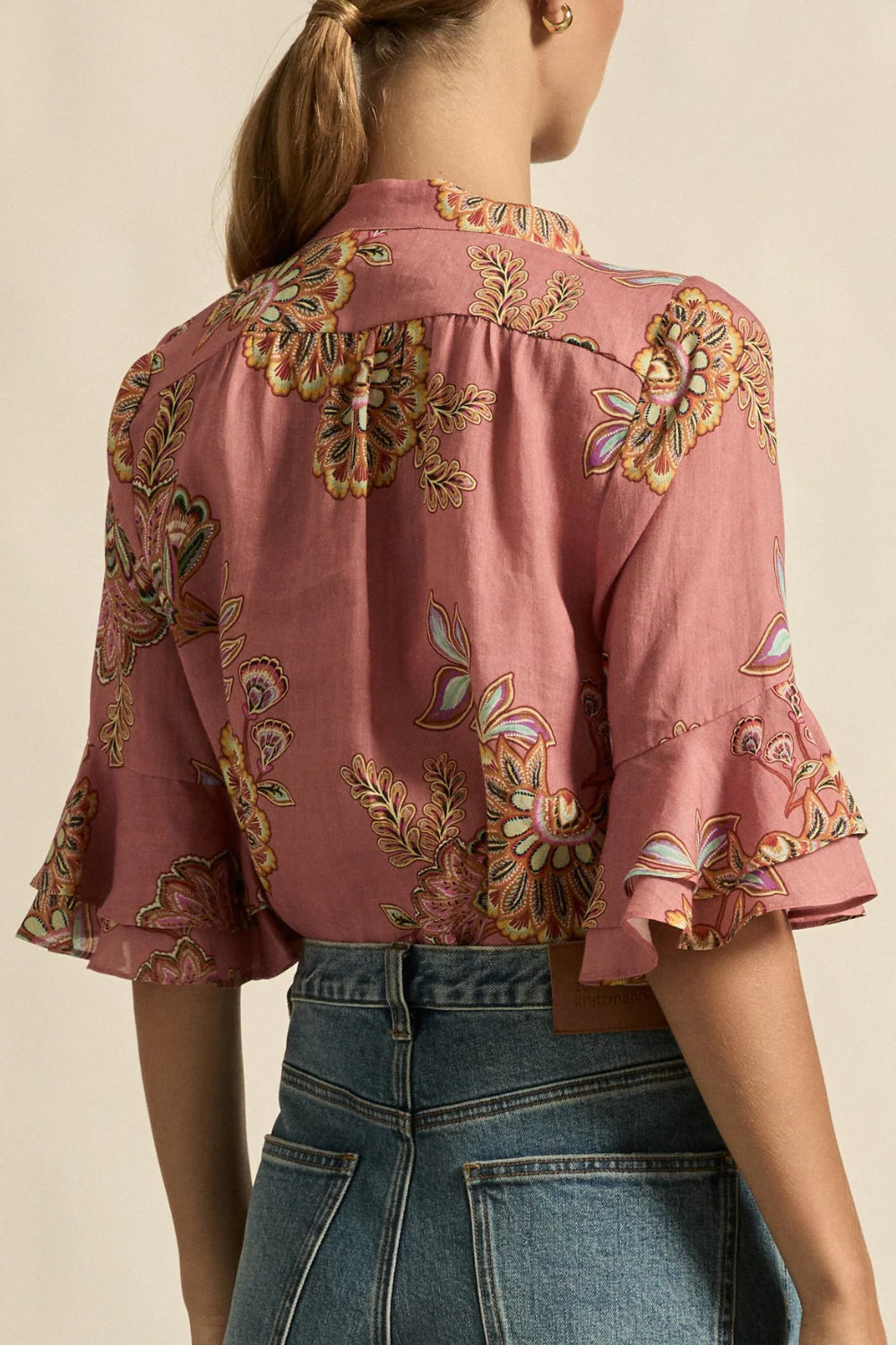 Zoe Kratzmann - Fluctuate Top - Kgari Bloom