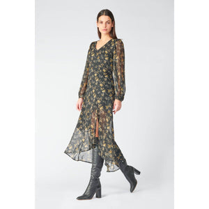 Le Temps Des Cerises | Chic Long Sleeve Dress Black