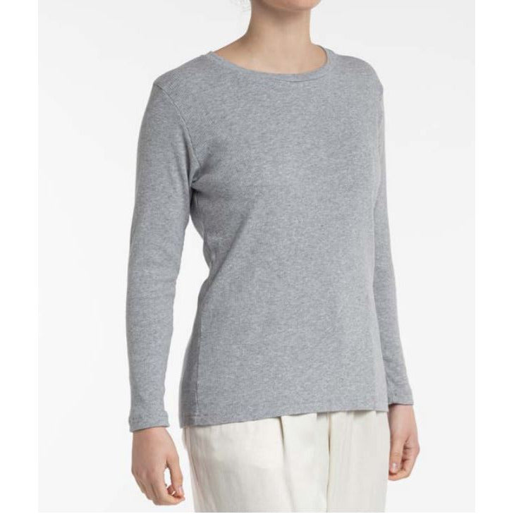 Crossley Long Sleeve Rib T Shirt Alet Grey