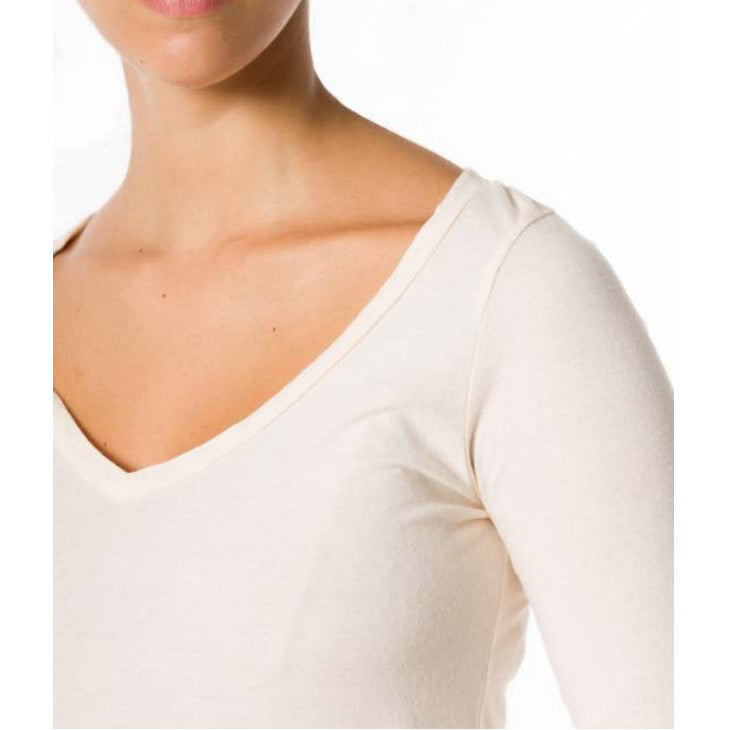 Crossley Long Sleeve V Neck T Shirt Boul Pale Peach