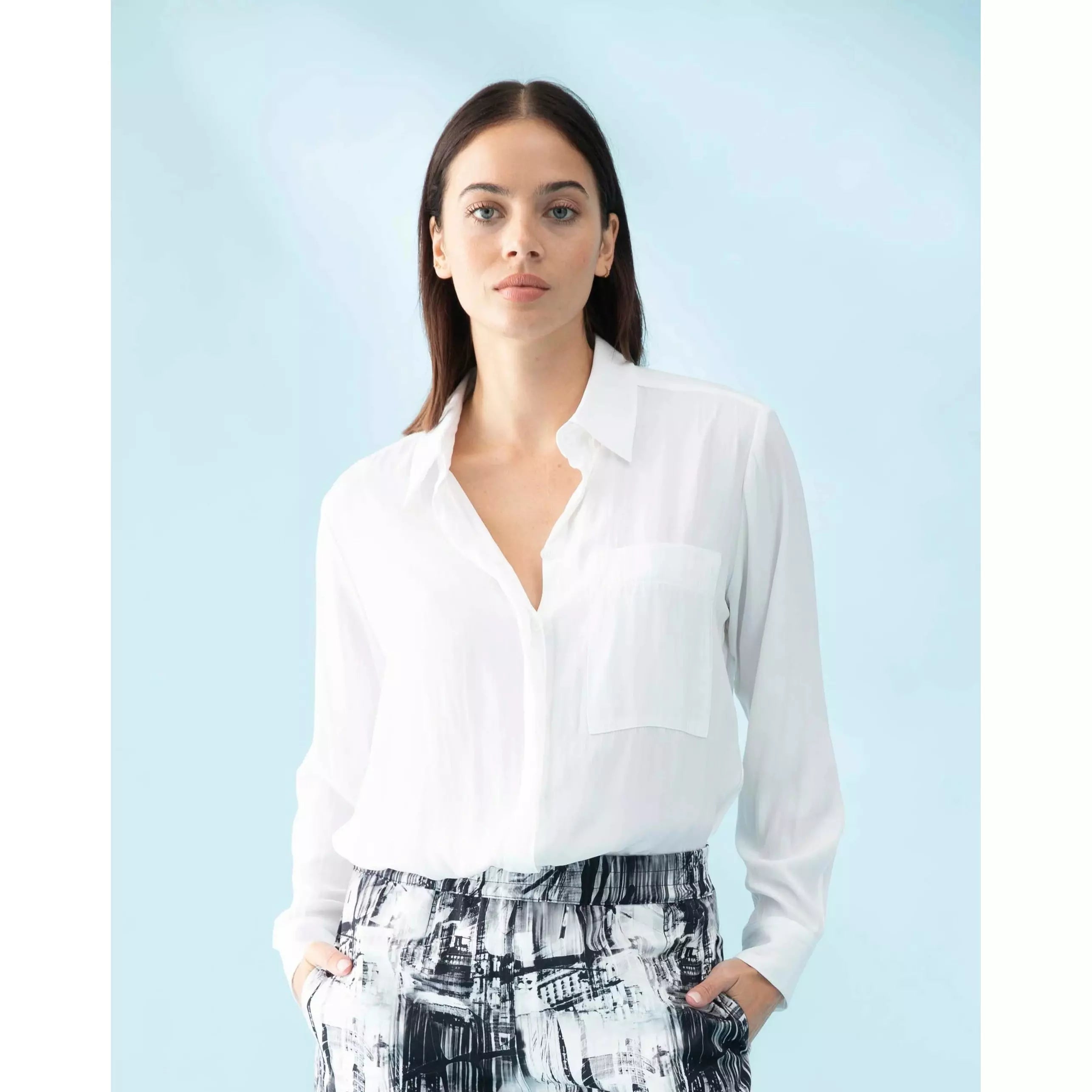 Mela Purdie | Single Pocket Shirt | White