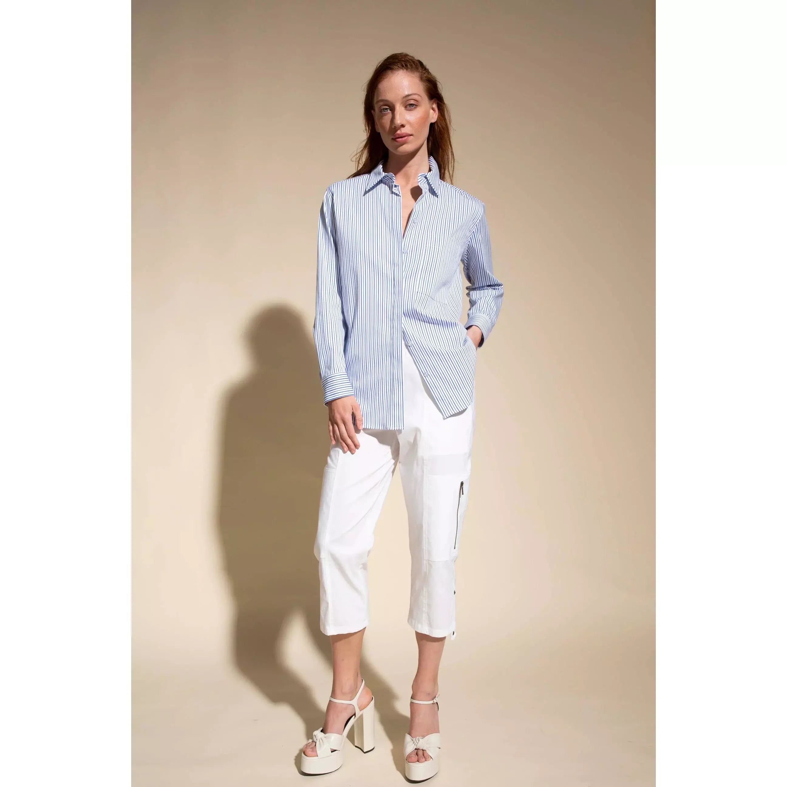 Mela Purdie | Cropped Zip Cargo Black