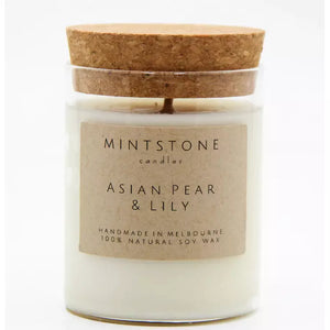 Mintstone | Small Soy Candle Asian Pear And Lily