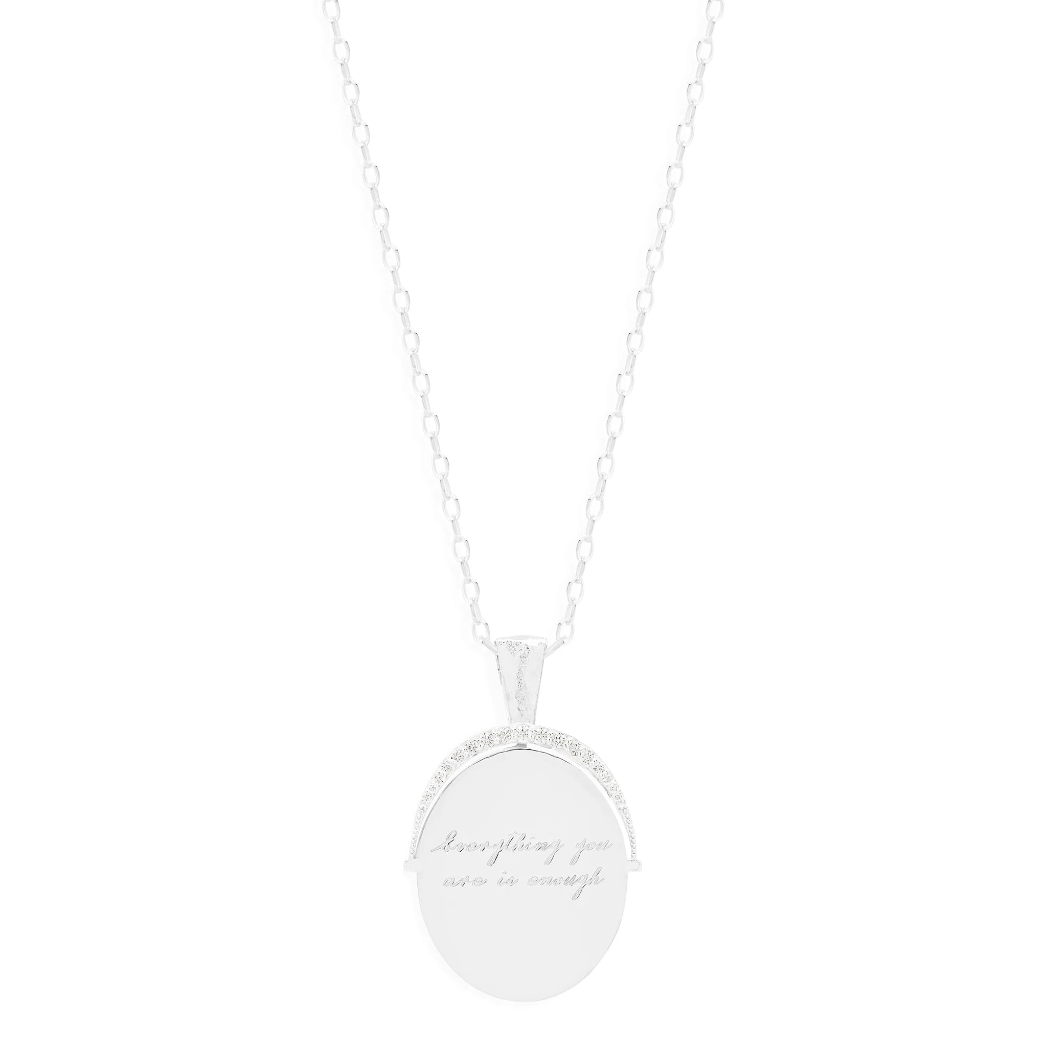 By Charlotte | Everything You Are Is Enough Small Necklace | Silver