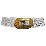 Load image into Gallery viewer, Miss June | Leather Belt White/Gold
